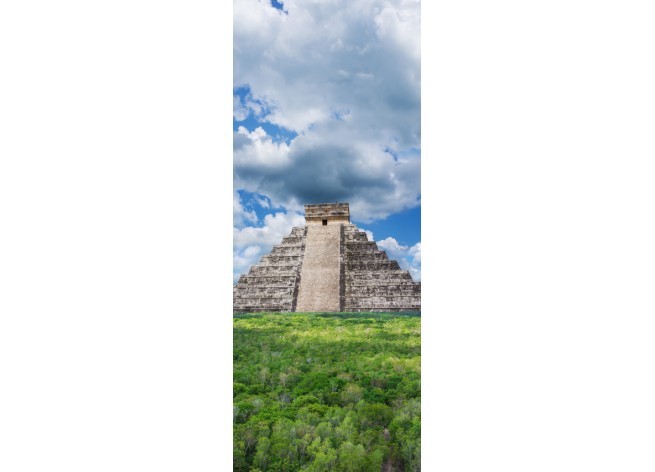 Наклейка на дверь Пирамида Майя